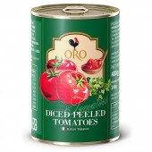 義大利拿坡里ORO番茄罐(400g)，去皮切丁番茄。